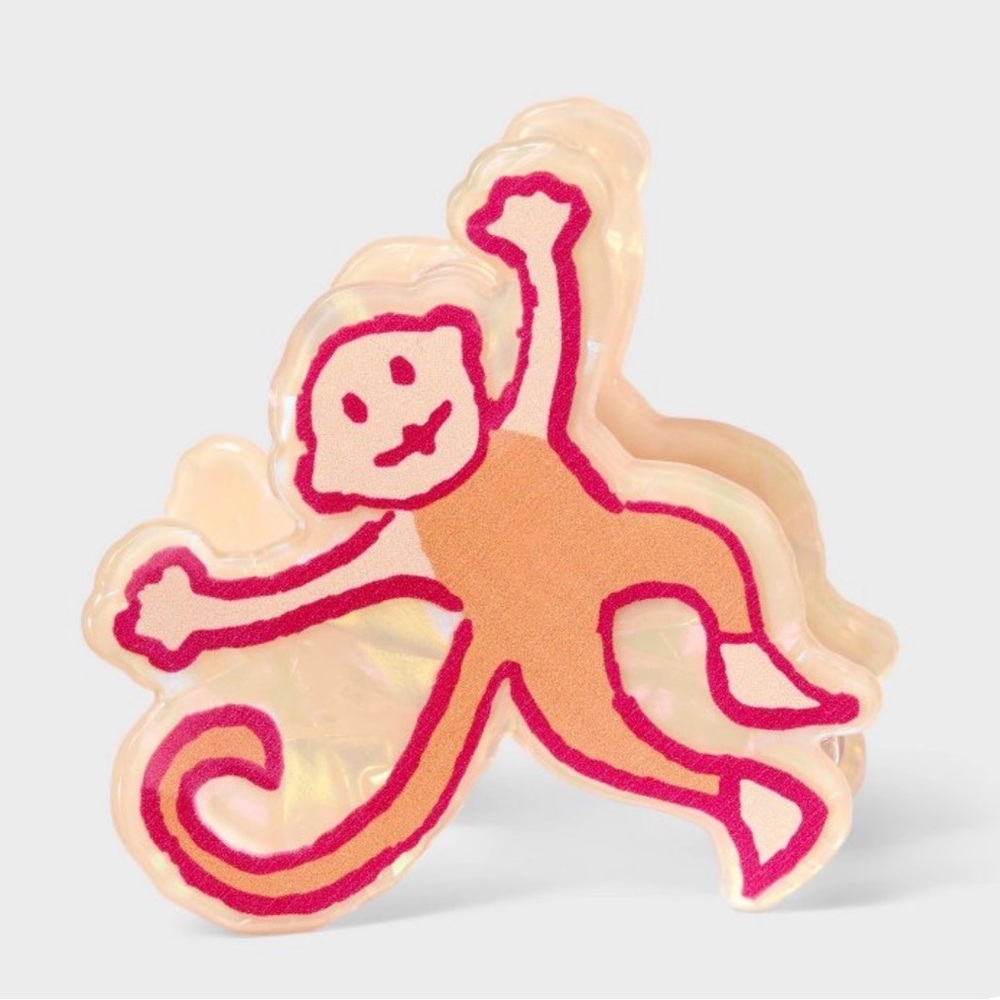 NWT Roller Rabbit x Target Monkey Orange hair clip - SOLD OUT!